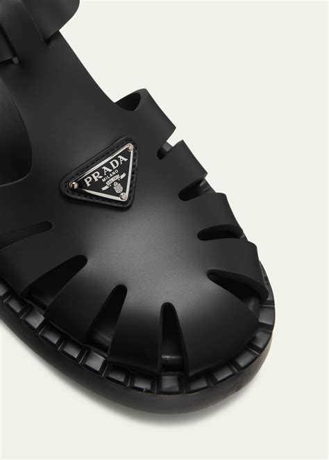 Prada Soft Cage Vinyl Sandals .